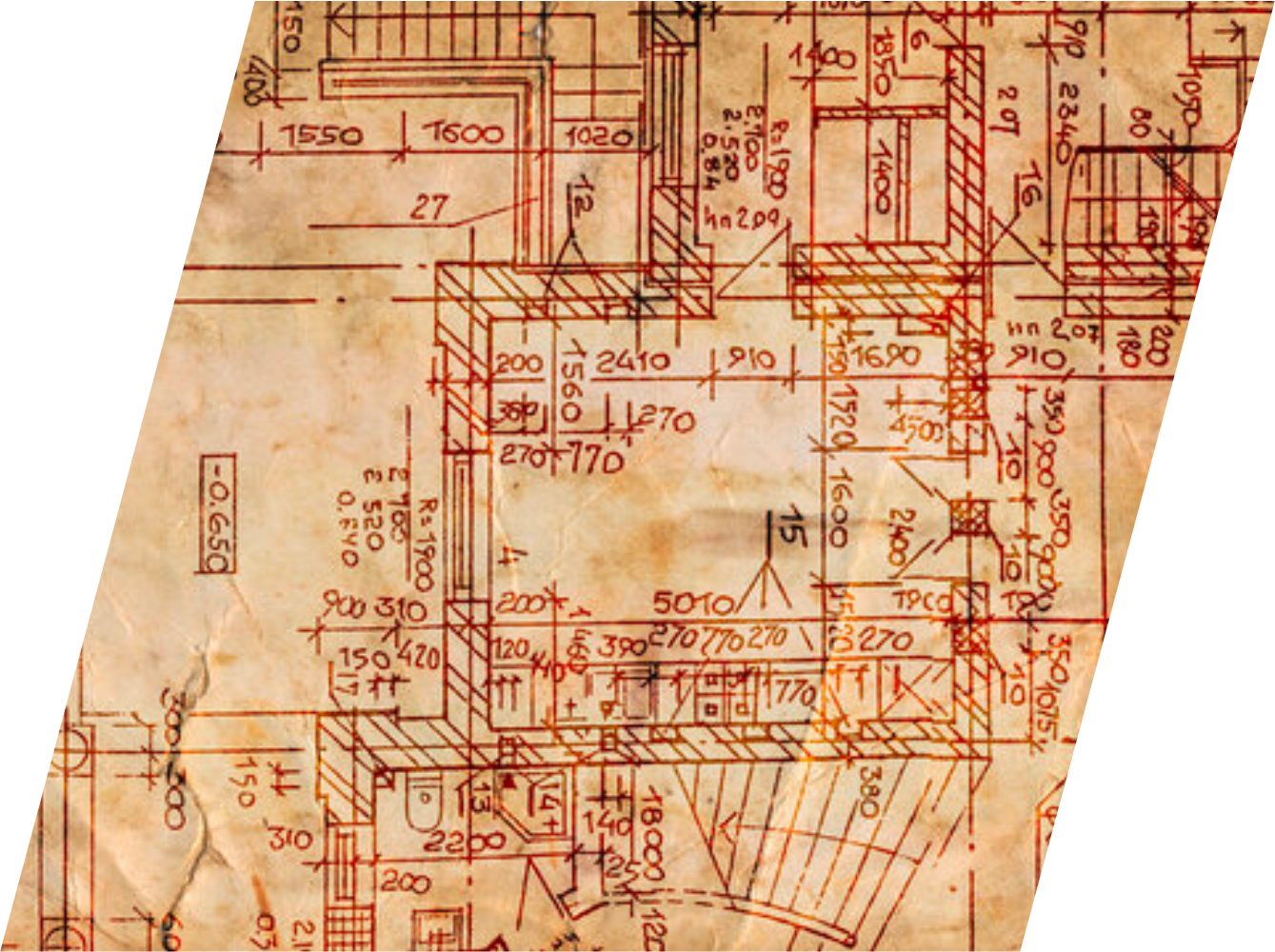 old red blueprint