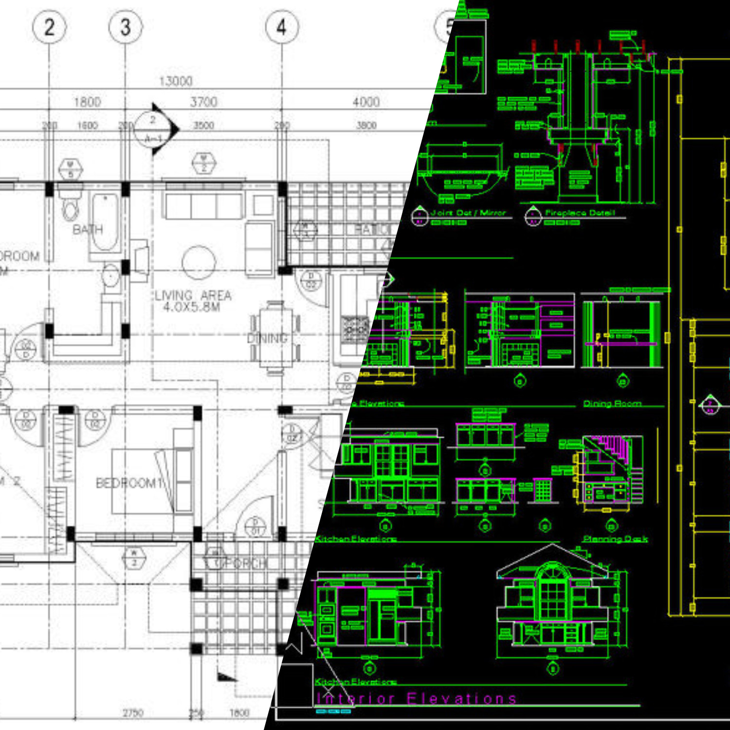 CAD conversion (PDF to DWG conversion). Converting scanned drawings(blueprints) to AutoCad format.